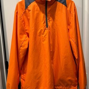 PGA tour official licensed Orange and grey Quarter-Zip Pullover men’s medium
